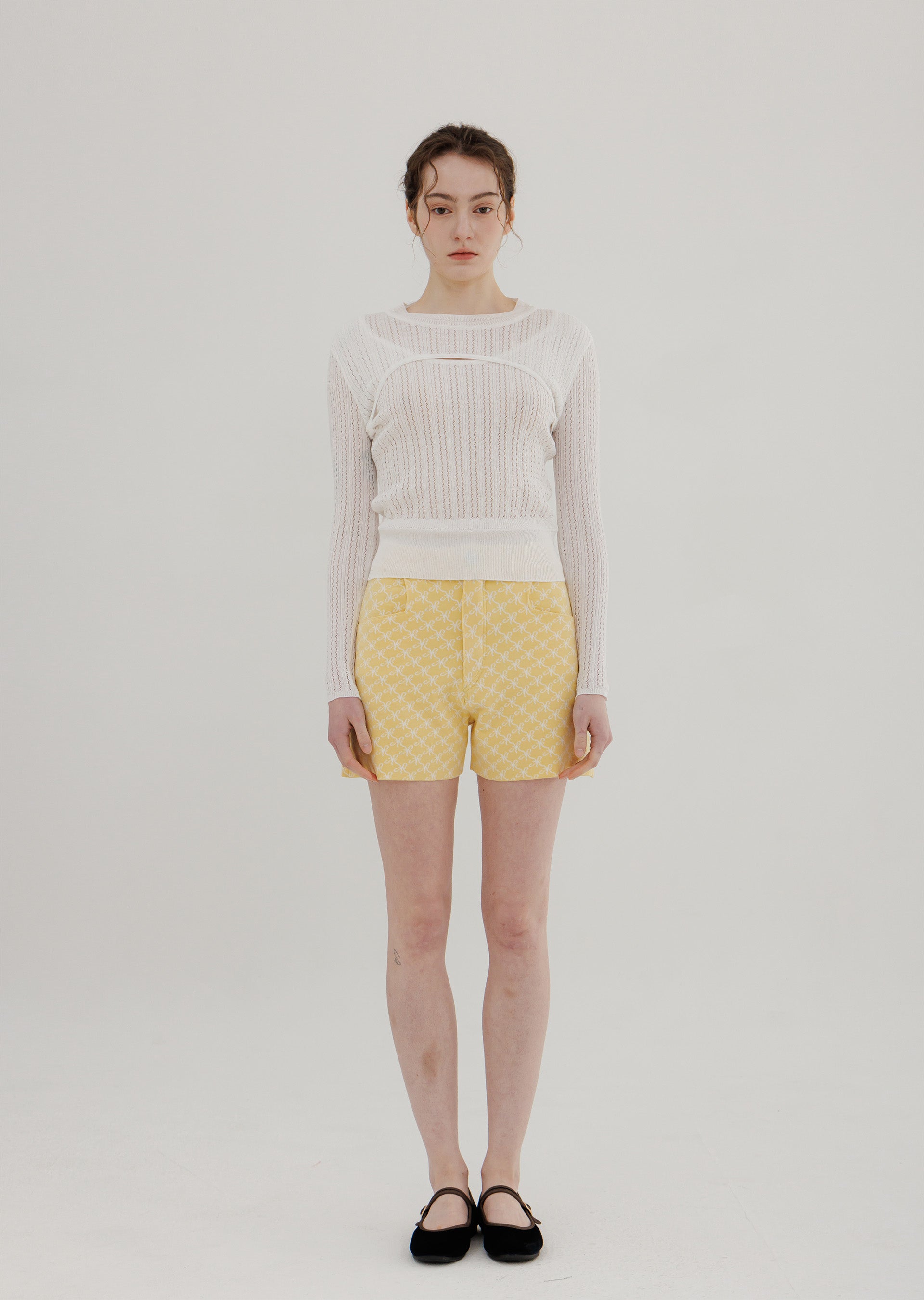 ATOP06 Layered Knit Pullover