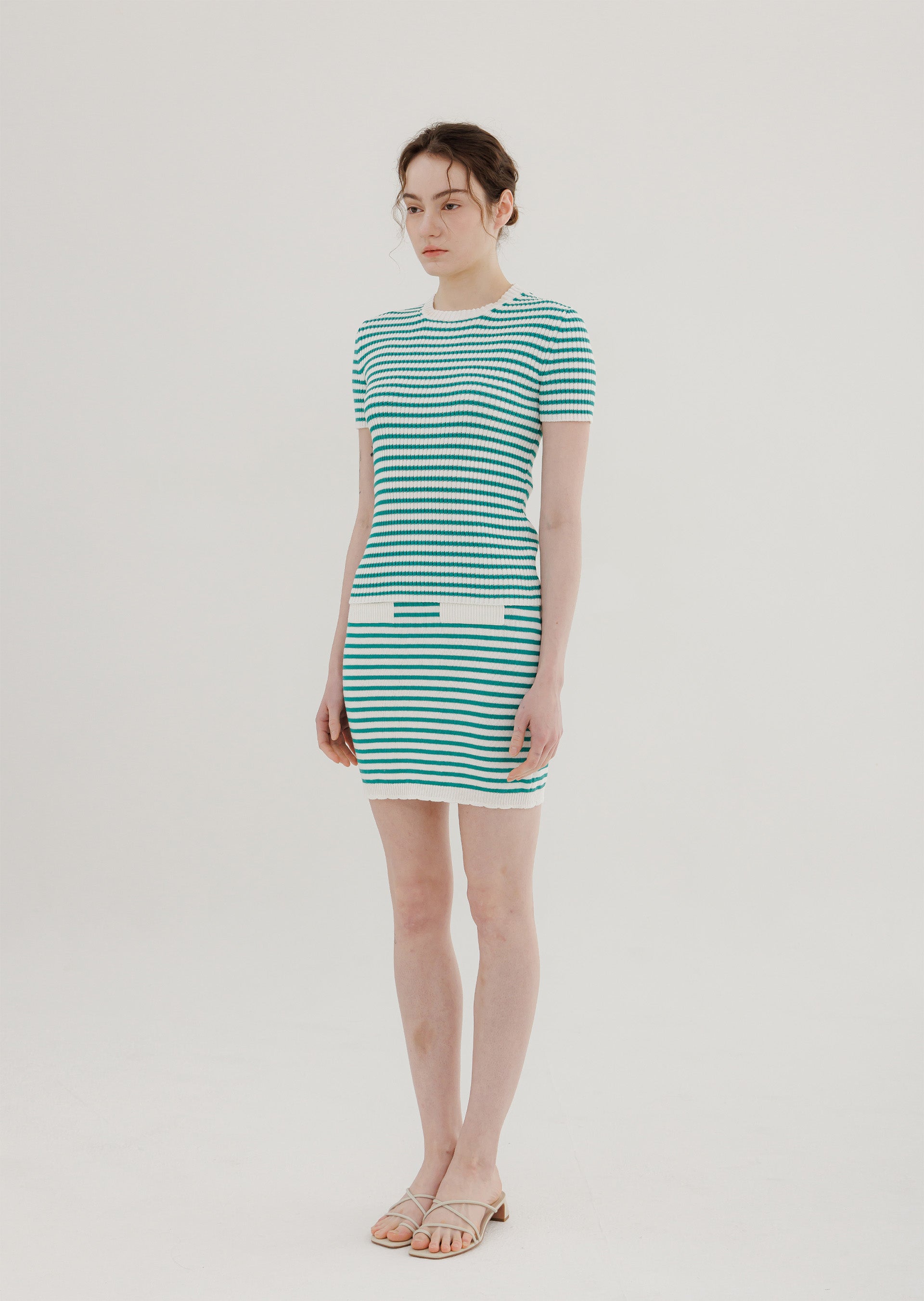 ASK02 Striped Mini Skirt
