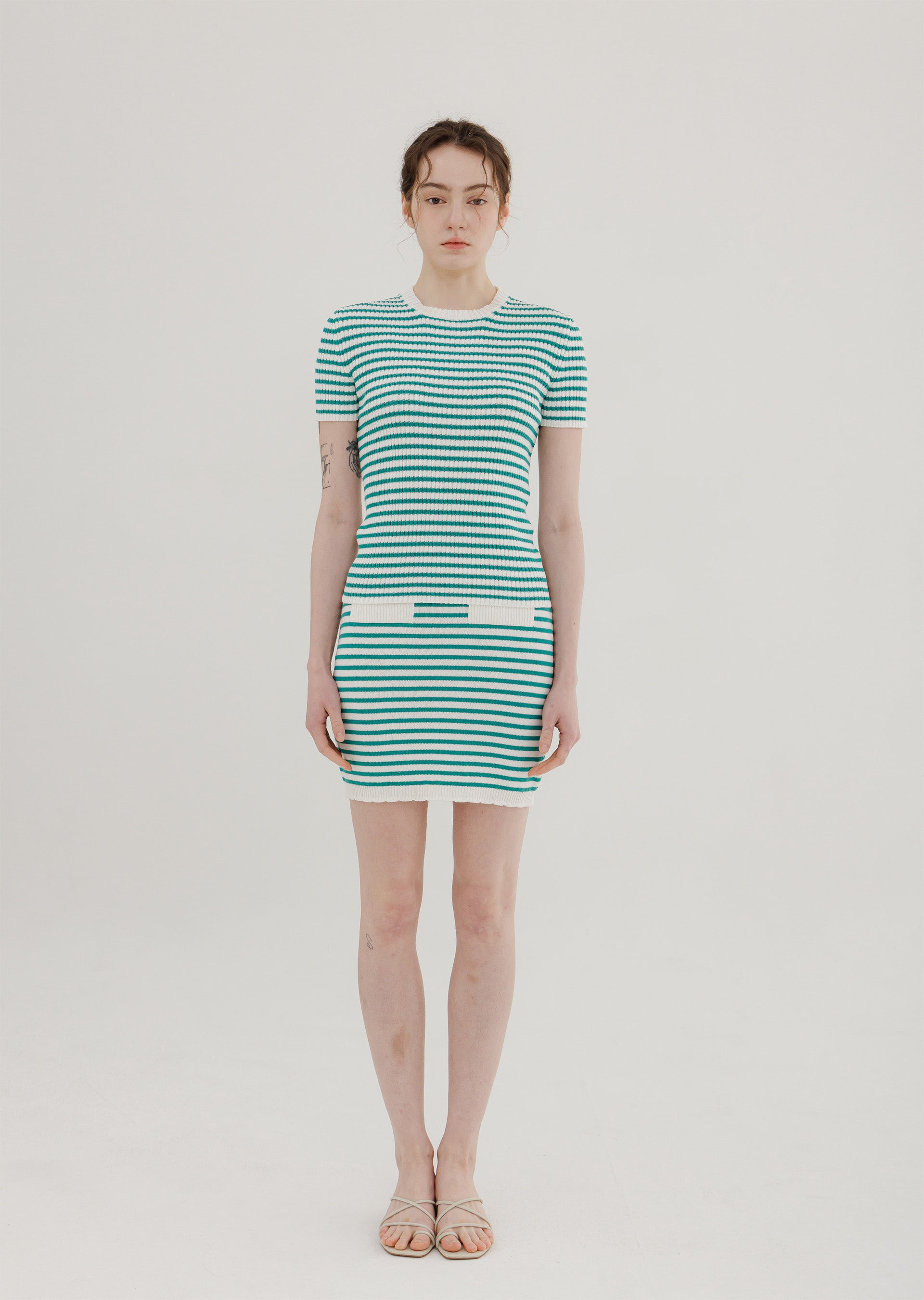 ASK02 Striped Mini Skirt